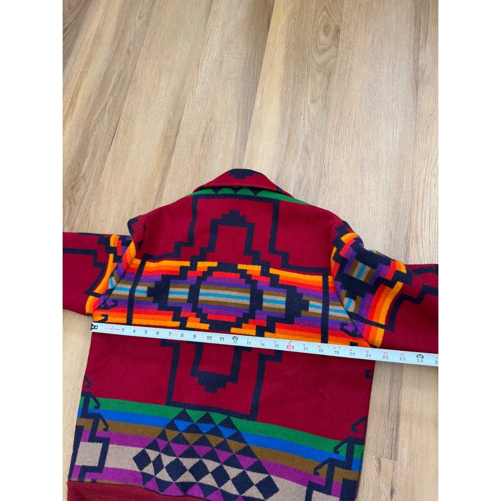 Vtg Pendleton Country Sophisticates Wool Southwestern Geometric Aztec Jacket - Picture 7 of 8